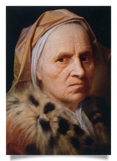 Postcard: Old Woman