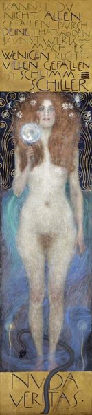 Canvas Print: Klimt - Nuda Veritas