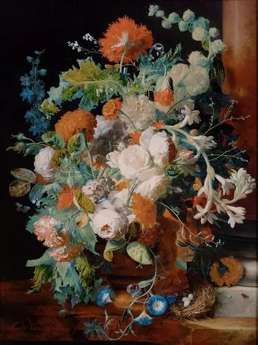 Greeting Card: Bouquet and column - Detail