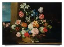 Postcard: Basket of Flowers