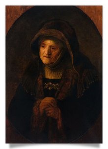 Postkarte: Rembrandt - Prophetin Hanna (Die Mutter des Künstlers)