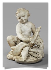 Postkarte: Putto mit Drachen