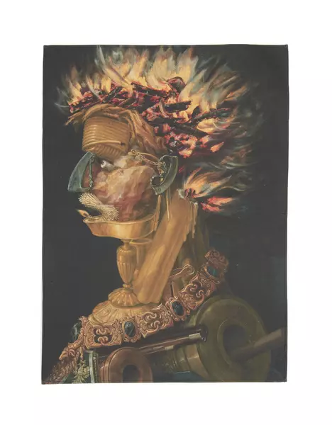 Tea Towel: Arcimboldo - Fire