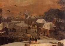 Greeting Card: Military expedition in winter - Detail