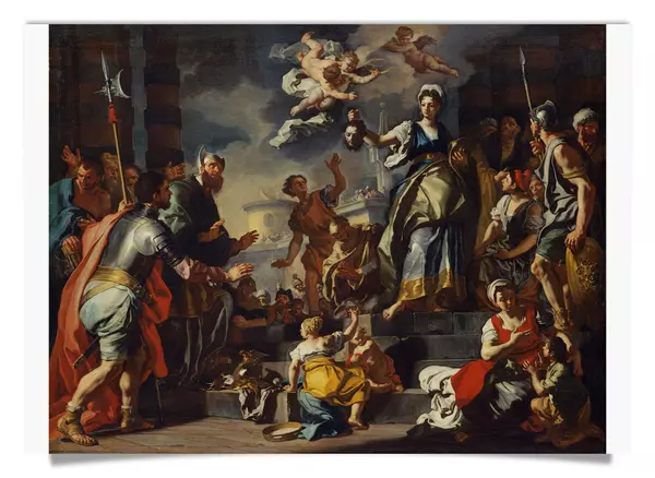 Postcard: Judith showing the People the Head of Holofernes