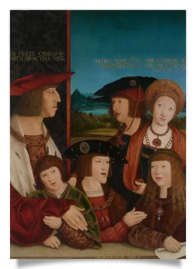 Postcard: Emperor Maximilian I with his family