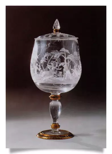 Postcard: Covered Cup, Rock crystal
