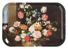 Tablett: van den Hecke - Blumenkorb