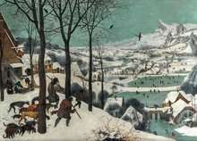 Poster: Bruegel - Hunters in the snow