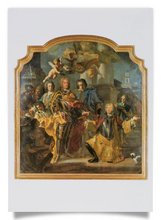 Postkarte: Kaiser Karl der VI. und Gundaker Graf Althann
