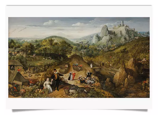 Postkarte: Herbstlandschaft (Oktober)