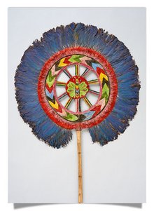 Postcard: Insignia or fan