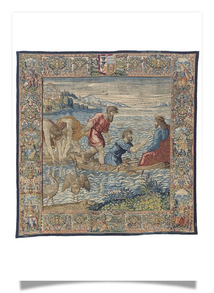 Postcard: Raphael Tapestry - The Miraculous Draught of Fishes