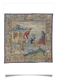 Postkarte: Raffael Tapisserie - Der wunderbare Fischzug