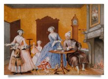 Postkarte: Erzherzogin Marie Christine Nikolobescherung in der Kaiserlichen Familie