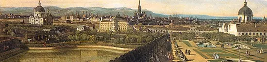 Lesezeichen: Wien, vom Belvedere aus gesehen