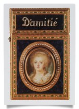 Postcard: Carnet de bal with miniature of Marie Antoinette