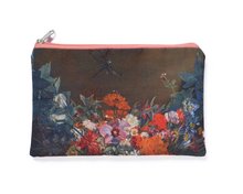 Cosmetic Bag: Wautier - Flower Garland with a Dragonfly