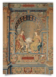 Postcard: Tapestry: Baldachin - Rear Wall (detail)