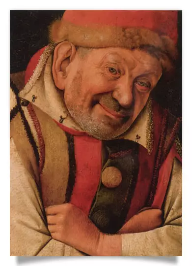 Postkarte: Der ferraresische Hofnarr Gonella