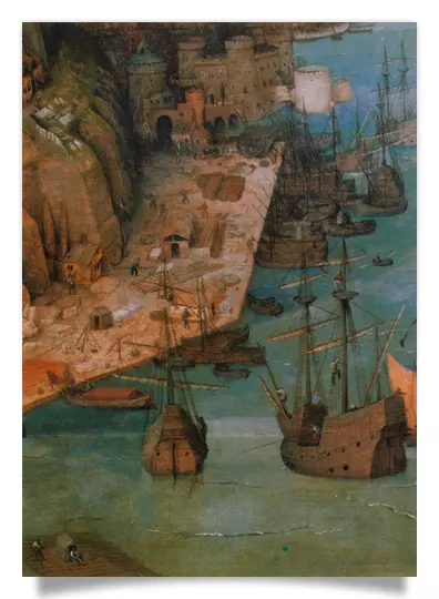 Postkarte: Bruegel - Turmbau zu Babel