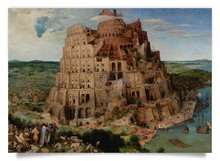 Postkarte: Bruegel - Turmbau zu Babel