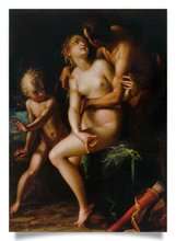 Postkarte: Jupiter, Antiope und Amor