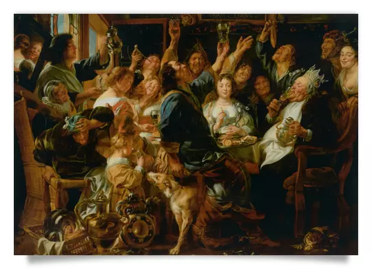 Postkarte: Fest des Bohnenkönigs