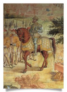 Postkarte: Die Musterung des Heeres in Barcelona