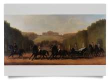 Postcard: Caleche drawn by four Horses á la Daumont