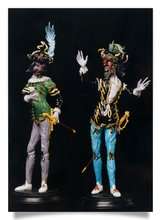 Postcard: Figurines from the Commedia dell&#039; arte