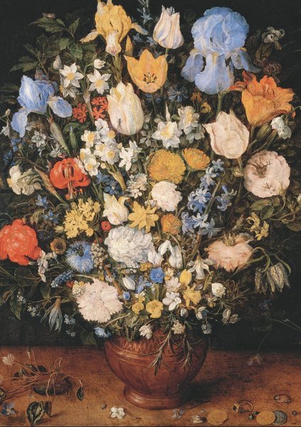 Greeting Card: Brueghel - Small Bouquet of Flowers