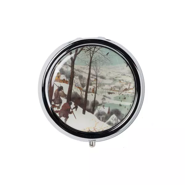 Pillendose: Bruegel - Jäger im Schnee