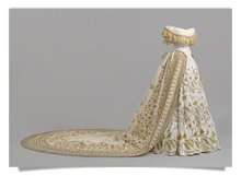 Postkarte: Brautkleid (?) der Kaiserin Elisabeth von Österreich