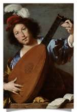 Postkarte: Strozzi - Lautenspieler