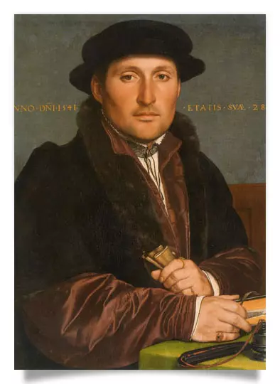 Postkarte: Bildnis eines jungen Kaufmannes