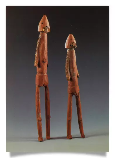 Postcard: Two male figures