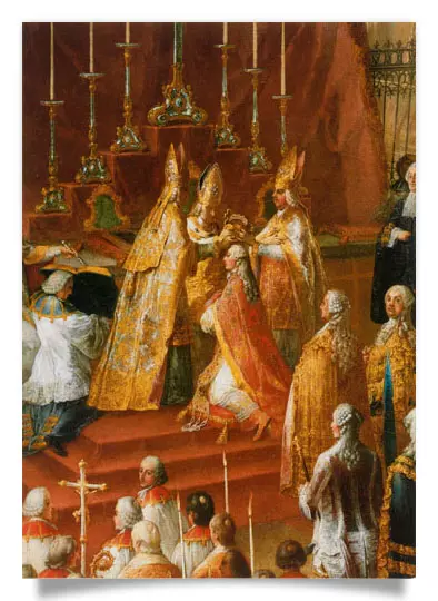 Postkarte: Krönung Josephs II. zum Römischen König, 3.4.1764