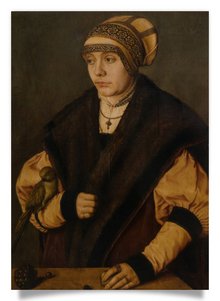 Postcard: Portrait of a Woman with Parrot