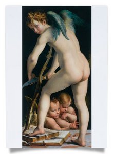 Postkarte: Bogenschnitzender Amor