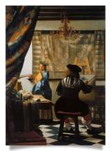 Postkarte: Vermeer – Die Malkunst