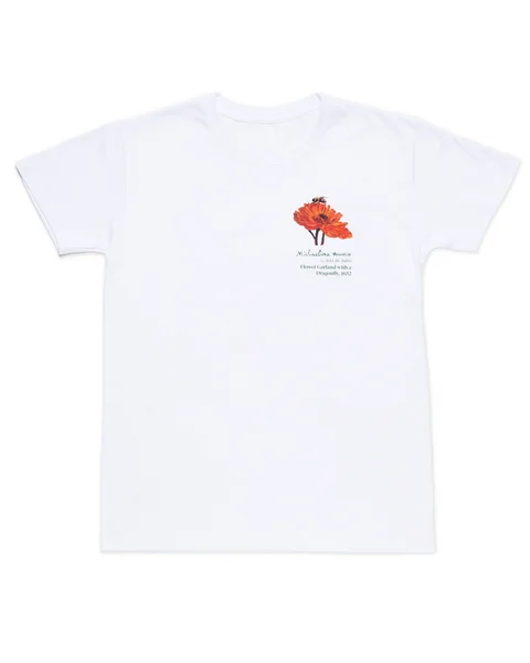 T-Shirt: Wautier - Blumengirlande mit Libellen