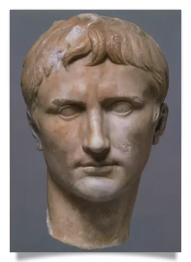 Postkarte: Portrait des Augustus
