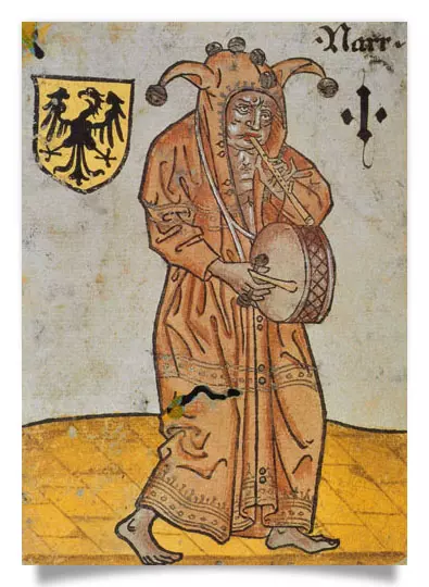 Postkarte: Hofämterspiel - Narr, Deutschland