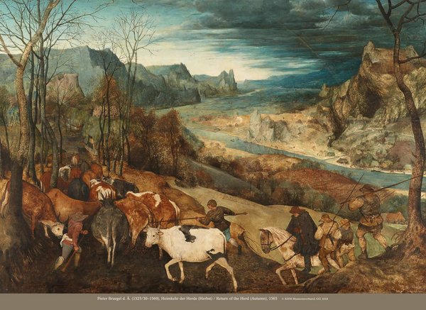 Poster: Bruegel - Heimkehr der Herde (Herbst)