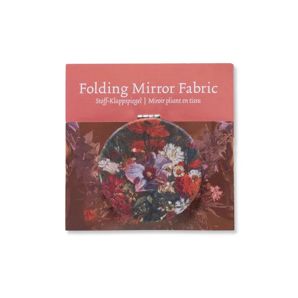 Stoff-Klappspiegel: Wautier - Blumengirlande mit Libellen