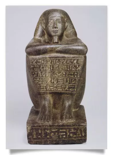 Postcard: Block Statue of Hor-em-ta-bat