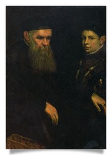 Postcard: Old Man and Boy