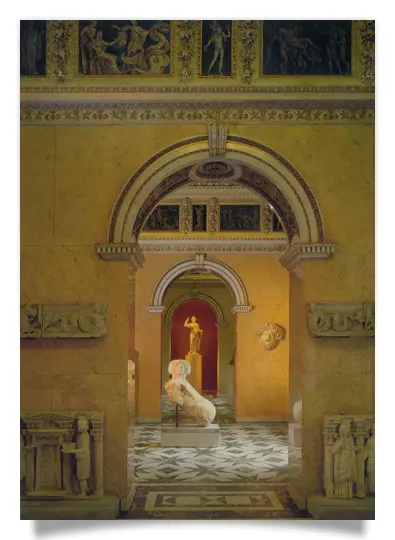 Postkarte: Blick in die Antikensammlung Saal XI