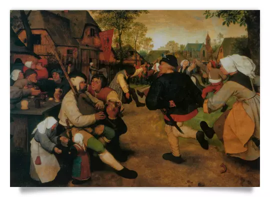 Postcard: Bruegel - Peasant Dance